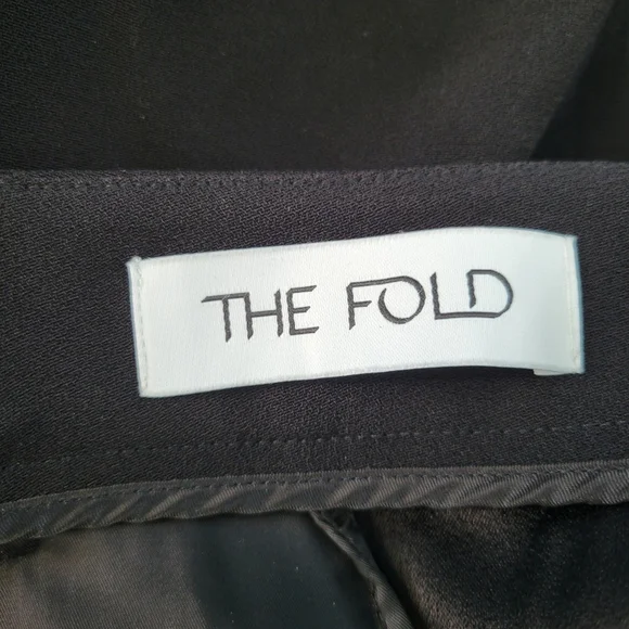 The Fold London Clever Crepe Adelaide Wide Leg Trousers Black UK 14 US 10 - Picture 10 of 11